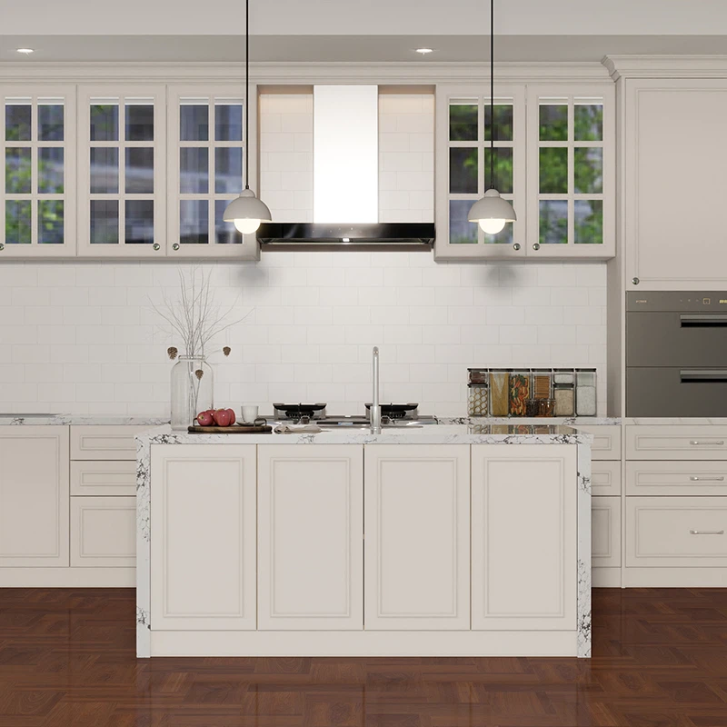 Küchenschrank aus weißem Holz